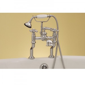 Clawfoot Deck Mount Tub Faucet with Hand Held Shower